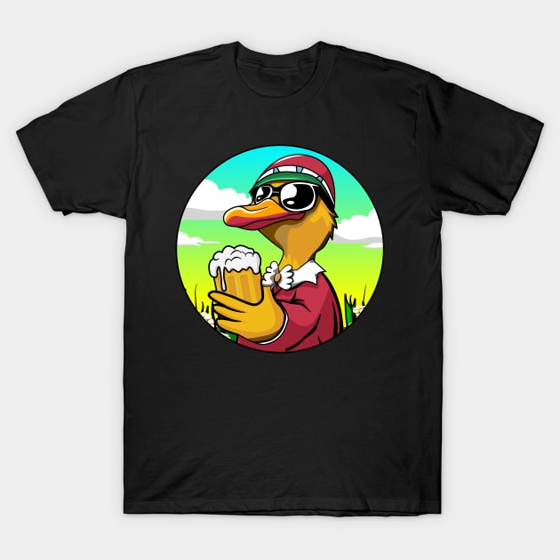 Beer Duck T-Shirt by JAC3D